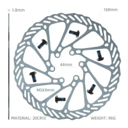 New 6inch 160 Hydraulic Brake Disc Electric Scooter Steel Rotor Zoom Accessories for MTB Bike Mountain Road Bicycle Cycling Pads