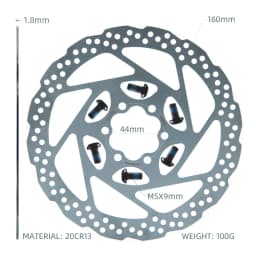 New 6inch 160 Hydraulic Brake Disc Electric Scooter Steel Rotor Zoom Accessories for MTB Bike Mountain Road Bicycle Cycling Pads