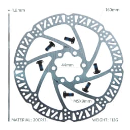 New 6inch 160 Hydraulic Brake Disc Electric Scooter Steel Rotor Zoom Accessories for MTB Bike Mountain Road Bicycle Cycling Pads