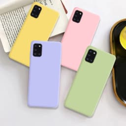 Liquid Silicone Soft Phone Case for Samsung Galaxy A31 A41 A51 A71 A11 A21S A12 A22 A32 A42 A52 A72 4G 5G Back Cover Fundas