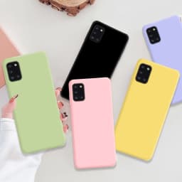 Liquid Silicone Soft Phone Case for Samsung Galaxy A31 A41 A51 A71 A11 A21S A12 A22 A32 A42 A52 A72 4G 5G Back Cover Fundas