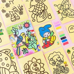 30Pcs Children's Sand Painting Set Baby Diy Handmade Creative Colored Sand Making Kindergarten Cartoon Puzzle