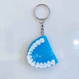 Teeth KeyChain Creative Simulation of Denture Key Chain Car For Women Man Resin KeyRing with Pendant Gifts Wholesale K5188