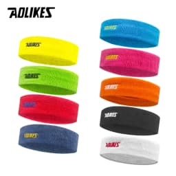 AOLIKES 1PCS High Quality Cotton Sweat Headband For Men Sweatband women Yoga Hair Bands Head Sweat Bands Sports Safety