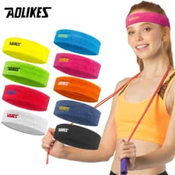 AOLIKES 1PCS High Quality Cotton Sweat Headband For Men Sweatband women Yoga Hair Bands Head Sweat Bands Sports Safety