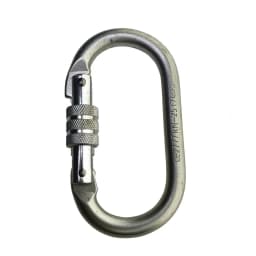 Alloy Steel Oval-Shape 25KN Rock Climbing Hiking Screw Locking Carabiner Keychain Spring Snap Clip Hooks