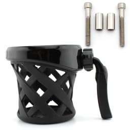 New Black Chrome Motorcycle Drink Holder Bike Water Cup Bottle Holder Handlebar Bottle Holder Coffee Stand Accessories Rubber