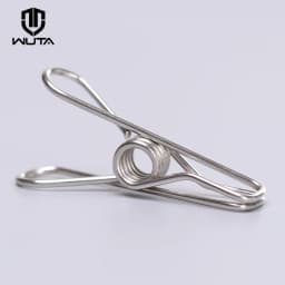 WUTA 20 pcs Hot Stainless Steel Metal Spring Clips for Leather craft Tools Silver Ticket Clip Clothes Hanging Pegs Clips Clamps