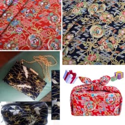 5PCS Japanese Fabric Cherry Blossom Bronzing Cotton Fabric Material Craft Kimono DIY Patchwork Sewing Dolls Bag Needlework Cloth
