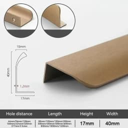 Gold Black Hidden Handles Invisible Door Handle Aluminum Alloy Long Kitchen Cabinet Pulls Wardrobe Door Knob and Handle Hardware