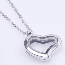 1Pc Trendy Sweet Love Glass Reliquary Photo Locket Pendant Necklaces Goth Heart Cremation Ashes Urn Relicario Collares Jewelry