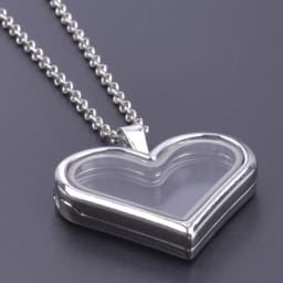 1Pc Trendy Sweet Love Glass Reliquary Photo Locket Pendant Necklaces Goth Heart Cremation Ashes Urn Relicario Collares Jewelry