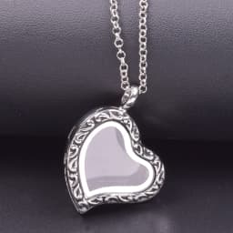 1Pc Trendy Sweet Love Glass Reliquary Photo Locket Pendant Necklaces Goth Heart Cremation Ashes Urn Relicario Collares Jewelry