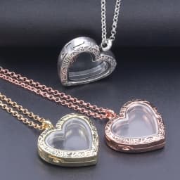 1Pc Trendy Sweet Love Glass Reliquary Photo Locket Pendant Necklaces Goth Heart Cremation Ashes Urn Relicario Collares Jewelry