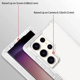 Heavy Duty Transparent Shockproof Dustproof Case For Samsung Galaxy S23 S20 S22 S21 S24 S25 S26 Ultra S10 Note 20 10 Plus 3 in 1