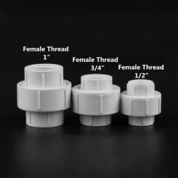 1-3Pcs 1/2" 3/4" 1"Double Female Thread PVC Union Connector Fish Tank Detachable Joint Garden Watering Irrigation Fittings