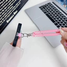 Colorful Spring Rope Keychain Pendant, Extendable Car Keychain Ring, Creative And Personalized DIY Accessory