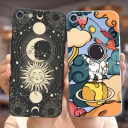 For Apple iPhone SE 2020 Case Cute Astronauts Cover Soft Silicone Matte Phone Case For iPhone SE 2022 iPhoneSe 2020 Fundas Coque