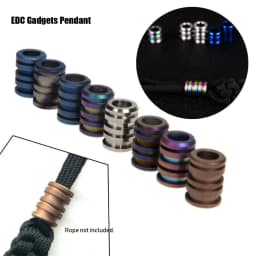 Titanium Alloy/Stainless Steel Knife Lanyard Camping Knife Gadgets Pendant TC4 Knife Beads Paracord Rope Knife EDC