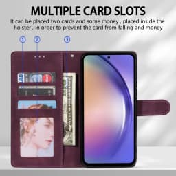 Wallet Card Framework Magnetic Flip Leather Case For Samsung Galaxy A03 A04s A12 A13 A14 A23 A31 A32 A33 A34 A51 A52 A53 A54 A71