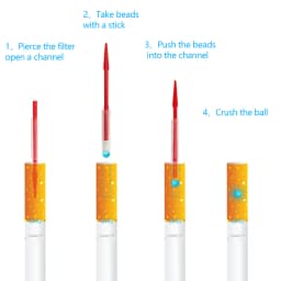 100pcs Cigarette Pops Beads Fruit Menthol Capsule Mint Beads Flavor Explosion Blast Ball Holder Filter Smoking Accessories