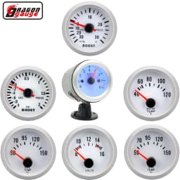 52mm (2 Inch) Car Modification Pointer Boost Water Temp Oil Temperature Meter Pressure Voltage Gauge Blue Backlight