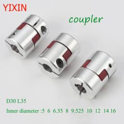D30L35 Coupler D30 L35 Three Jaw Aluminium Plum Flexible Shaft Coupling Motor Connector Flexible Coupler 5/6/6.35/8/10/12/14/16m
