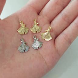 (672) 6PCS 13x16MM 24K Gold Color Plated Brass Ginkgo Leaf Tree Leafs Shaped Charms High Quality Diy Jewelry Accessories