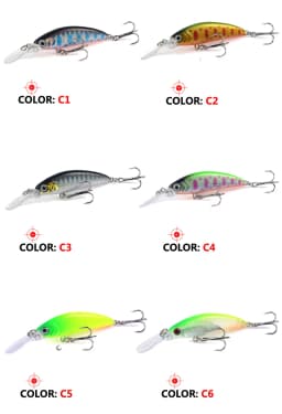 1pcs 6g/7cm Minnow Stream Fishing Lure Mini Trout Baits Small Whopper Vibrating Light Sinking Fish Crankbait Japan Winter Tackle