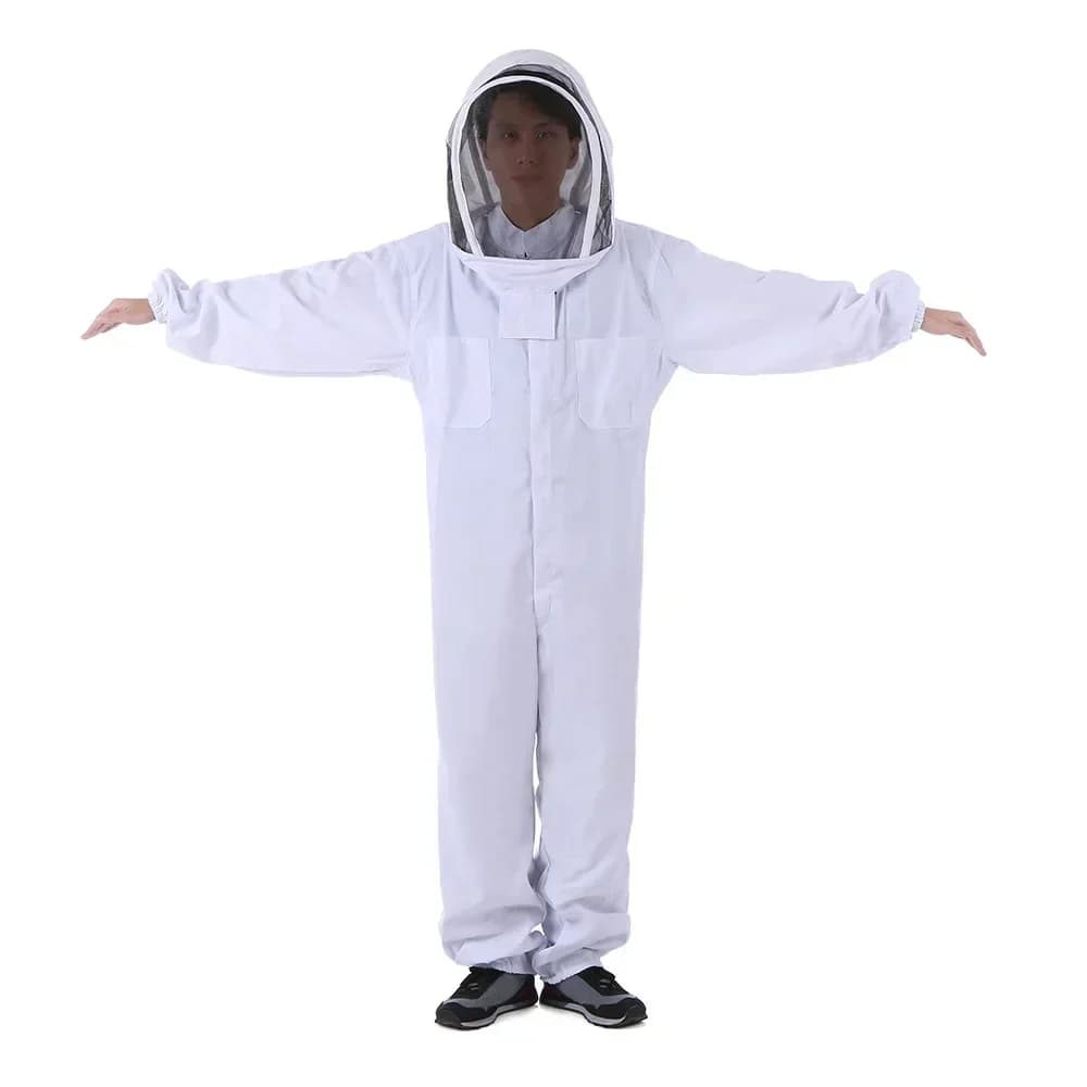 Full Body Protection Beekeeping Suit Cotton Beekeeper Costume Safty Veil Hood Hat Clothes Beekeepers Bee WJ901