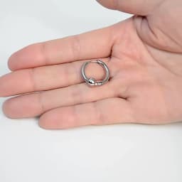 Stainless Steel Metal Ball Charming Huggie Earrings For Man Simple Round Circle Women Ear Hoop Earrings Pierce Jewellry