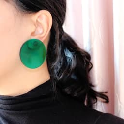 KUGUYS Classic Round Earrings for Women Clear Acrylic Fashion Summer Beach Music Festival Jewelry Blue Green Pink Red