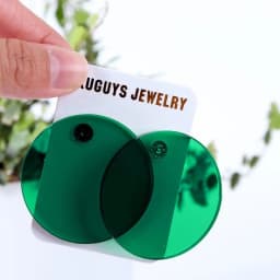 KUGUYS Classic Round Earrings for Women Clear Acrylic Fashion Summer Beach Music Festival Jewelry Blue Green Pink Red