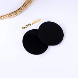 KUGUYS Classic Round Earrings for Women Clear Acrylic Fashion Summer Beach Music Festival Jewelry Blue Green Pink Red