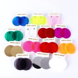 KUGUYS Classic Round Earrings for Women Clear Acrylic Fashion Summer Beach Music Festival Jewelry Blue Green Pink Red