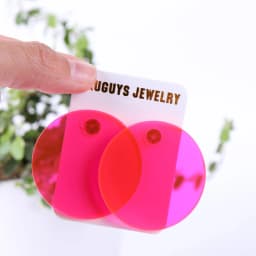 KUGUYS Classic Round Earrings for Women Clear Acrylic Fashion Summer Beach Music Festival Jewelry Blue Green Pink Red