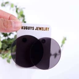 KUGUYS Classic Round Earrings for Women Clear Acrylic Fashion Summer Beach Music Festival Jewelry Blue Green Pink Red