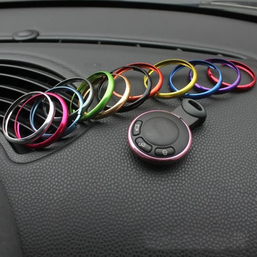 Aluminum Alloy Key Protective Ring Key Cover Trim Chain For BMW Mini Cooper Clubman Countryman Key Shell Car Accessory