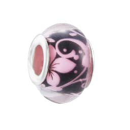 2Pcs/Lot 2021 Original Sculpture Flower Heart Butterfly Charm Beads Fit Pink Murano Glass Crystal Bracelet For Women DIY Jewelry