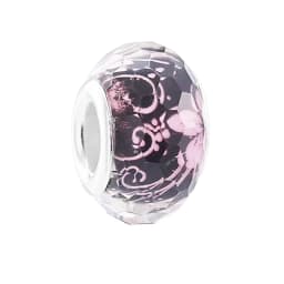 2Pcs/Lot 2021 Original Sculpture Flower Heart Butterfly Charm Beads Fit Pink Murano Glass Crystal Bracelet For Women DIY Jewelry