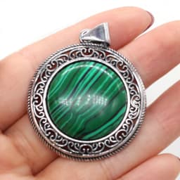 Natural stone Pendant Turquoise Metal Alloy Vintage Round Exquisite charms For jewelry making DIY Necklace accessories 38x42mm