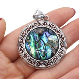 Natural stone Pendant Turquoise Metal Alloy Vintage Round Exquisite charms For jewelry making DIY Necklace accessories 38x42mm