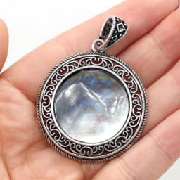 Natural stone Pendant Turquoise Metal Alloy Vintage Round Exquisite charms For jewelry making DIY Necklace accessories 38x42mm
