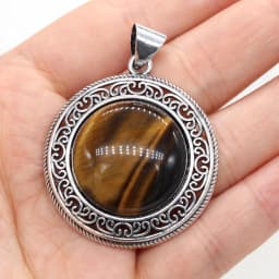 Natural stone Pendant Turquoise Metal Alloy Vintage Round Exquisite charms For jewelry making DIY Necklace accessories 38x42mm