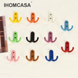Hook Hanger Keys Hanging Towel Hook Wall Key Holder Hook Decorative Creative Hooks Multicolor Metal Nordic Style