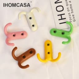 Hook Hanger Keys Hanging Towel Hook Wall Key Holder Hook Decorative Creative Hooks Multicolor Metal Nordic Style