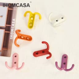 Hook Hanger Keys Hanging Towel Hook Wall Key Holder Hook Decorative Creative Hooks Multicolor Metal Nordic Style