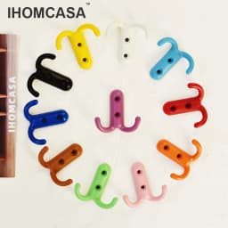 Hook Hanger Keys Hanging Towel Hook Wall Key Holder Hook Decorative Creative Hooks Multicolor Metal Nordic Style