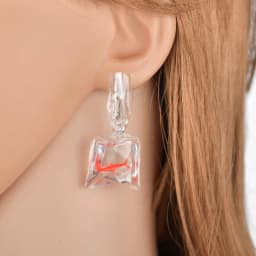 Yungqi Cartoon Kawaii Resin Goldfish Imitation Water Bag Shape Charms Earrings Funny Water Pouch Drop Earring Jewelry Brincos