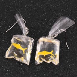Yungqi Cartoon Kawaii Resin Goldfish Imitation Water Bag Shape Charms Earrings Funny Water Pouch Drop Earring Jewelry Brincos